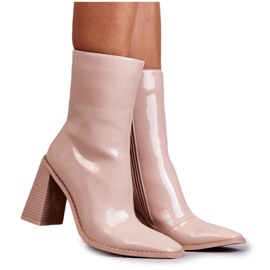 Botas Mujer Charol Beige Margit