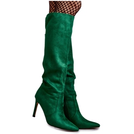 FS1 Botas Tacón Carite Verde Ante