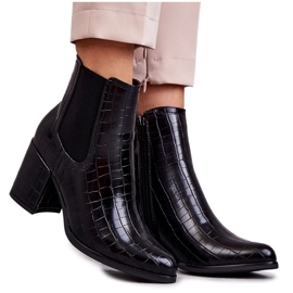 PL4 Botines piel serpiente La.Fi 260038B-XC Negro