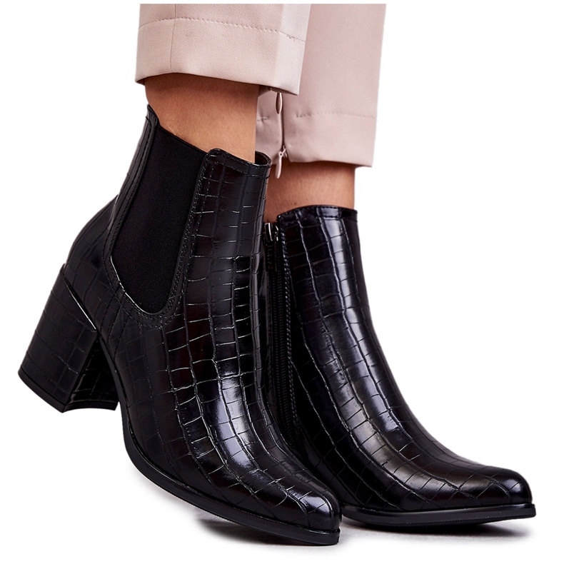 PL4 Botines piel serpiente La.Fi 260038B-XC Negro