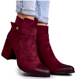 PL4 Botines Mujer Ante La.Fi 260041WI-SU Rojo multicolor PL4 Botines Mujer Ante La.Fi 260041WI-SU Rojo multicolor