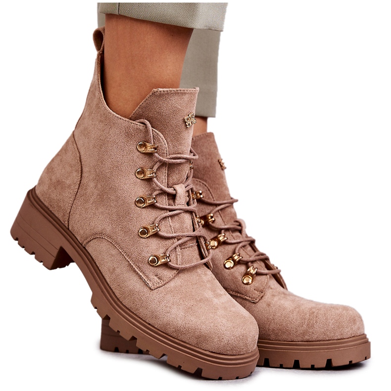 S.Barski Botas Telma Mujer Clásicas Ante Beige