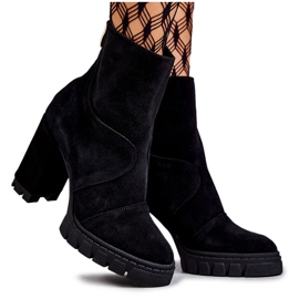 Botas Negras Ante Tacón Elia negro