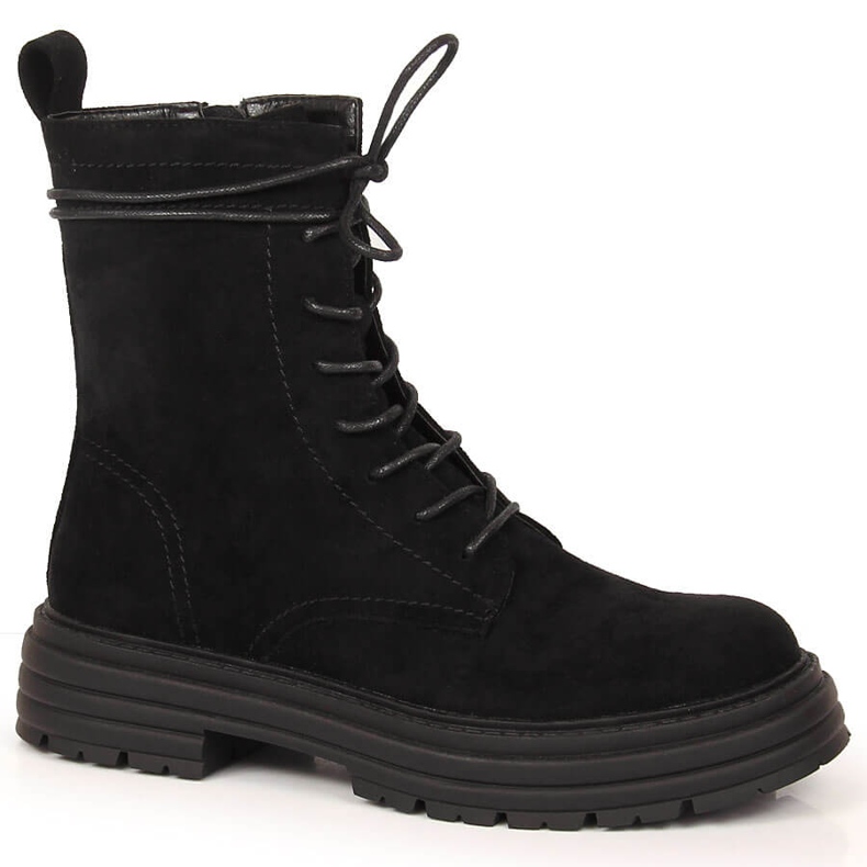 D&A Negro OLI175B botas trapper ante negro