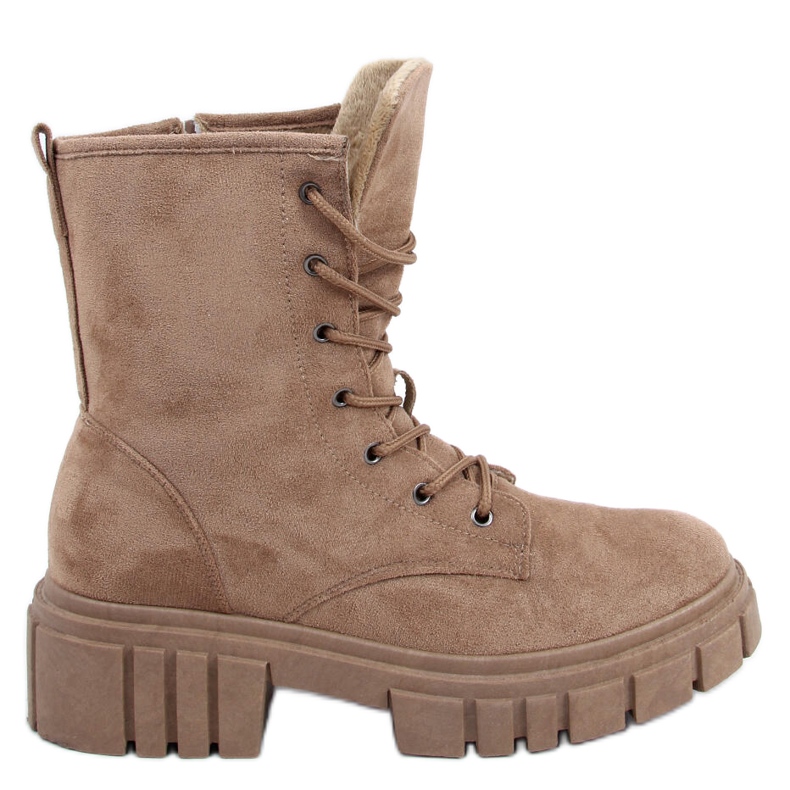 Botas con cordones Kelis Khaki beige marrón