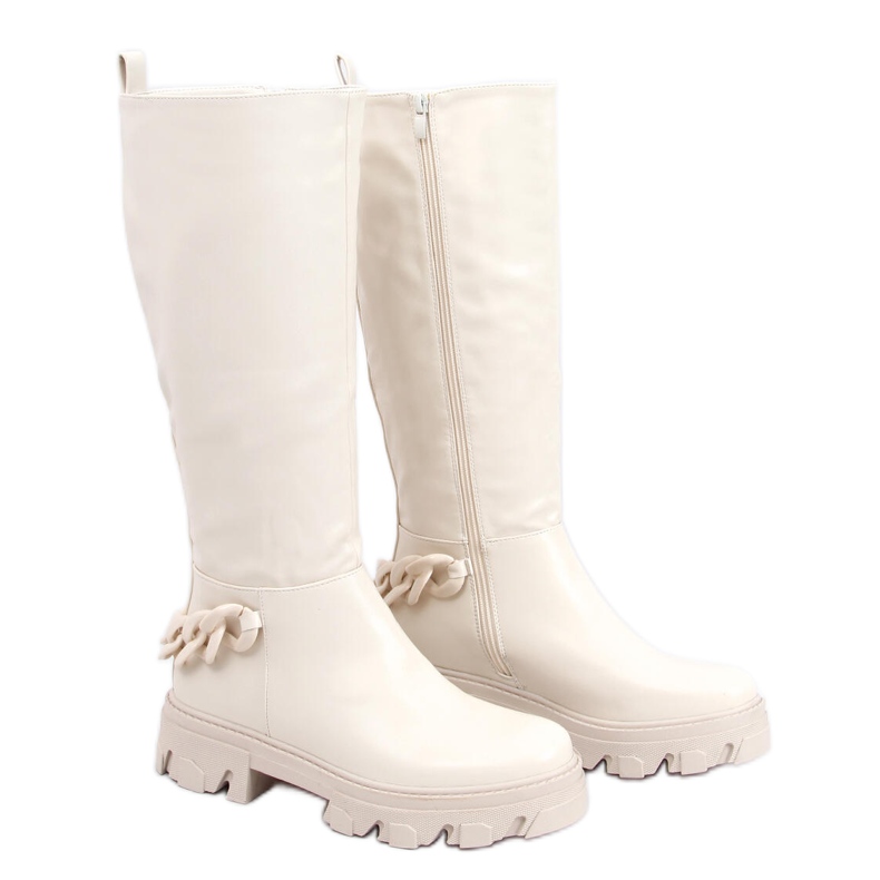 Botas de montar de Haylie Beige Botas de montar de Haylie Beige