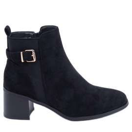 Botas de tacón de Cyndi Black Suede negro