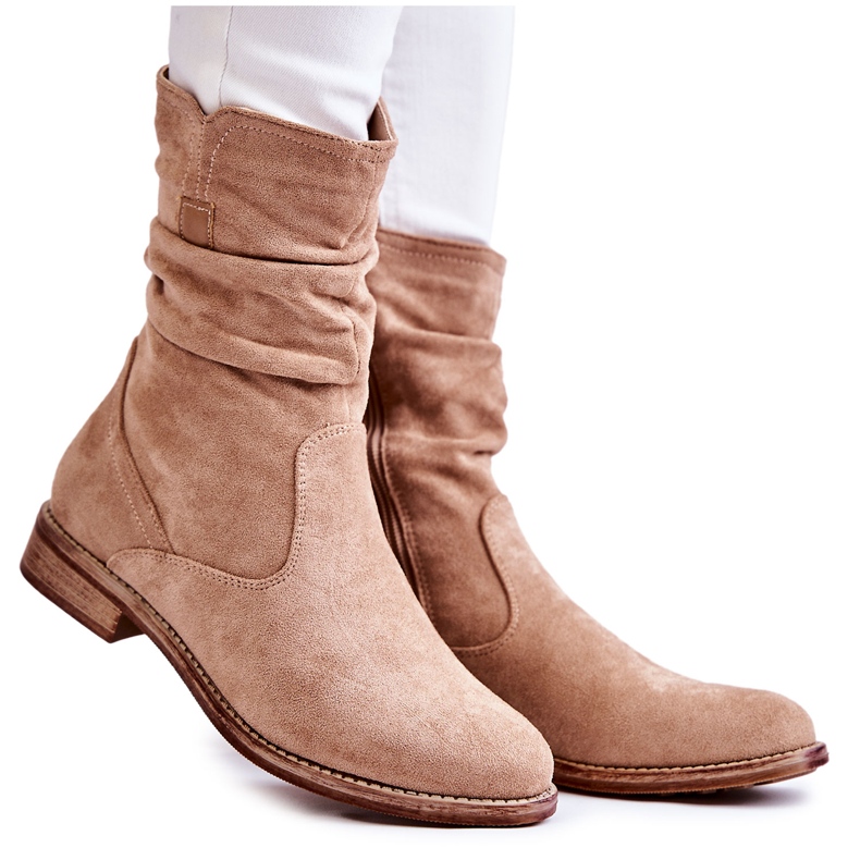 S.Barski Botas Mujer Ante Arrugado Beige Joanne