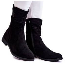 S.Barski Botas Mujer Ante Arrugado Negro Joanne