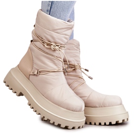 FS1 Botas De Nieve De Mujer En La Plataforma Lilou Beige