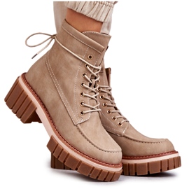 Botas Calientes De Mujer De Moda Beige Gerda