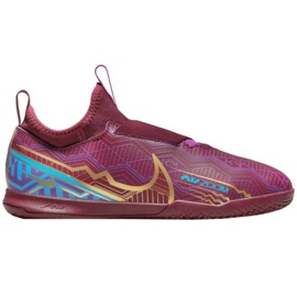Nike Zoom Mercurial Vapor 15 Club Km Ic Jr DV0738 694 zapatos de fútbol rojo rosas y morados