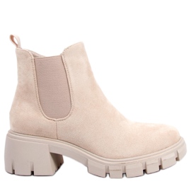 Botines Chelsea Mujer Aime Ante Beige