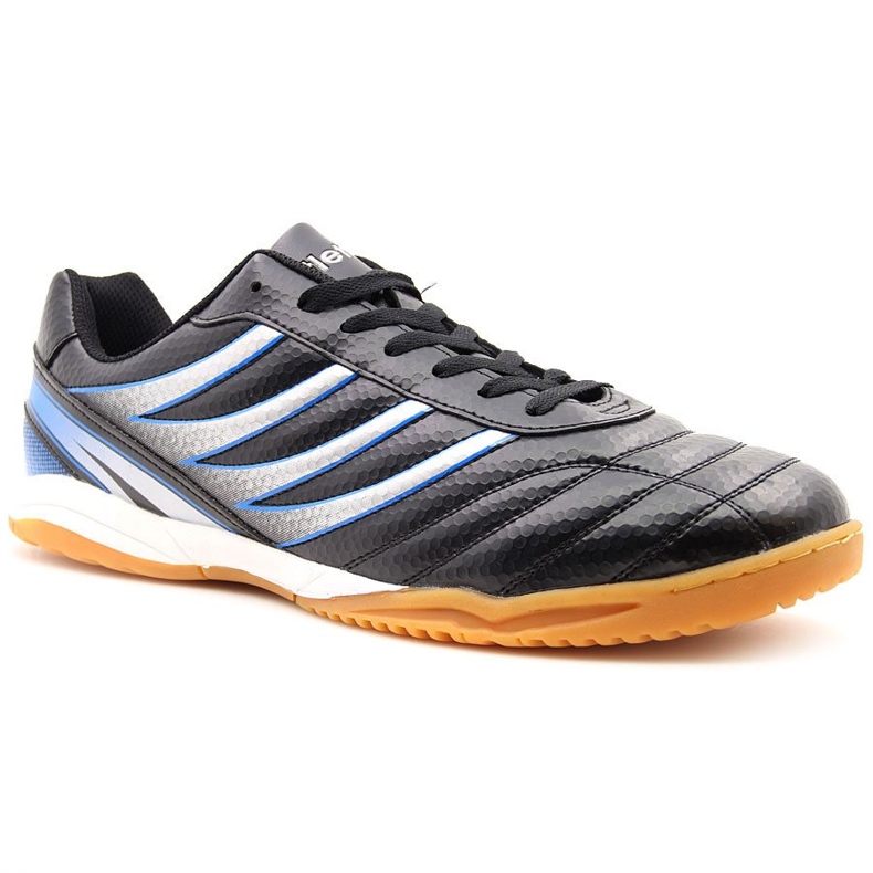 Atletico Zapatillas de deporte interior de hombre Atlético negro y plata