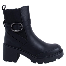Botines negros de tacón ancho Carter