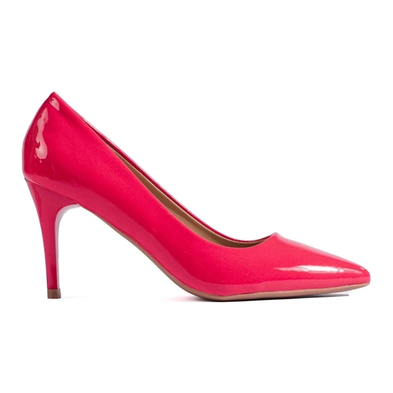 Stilettos de charol rosa para mujer rosado
