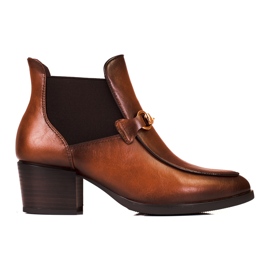 Botas de mujer marrones, tacón Jodhpur Vinceza marrón
