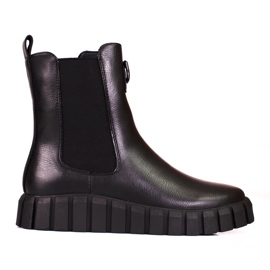 W. Potocki Botas con plataforma de mujer Potocki en negro