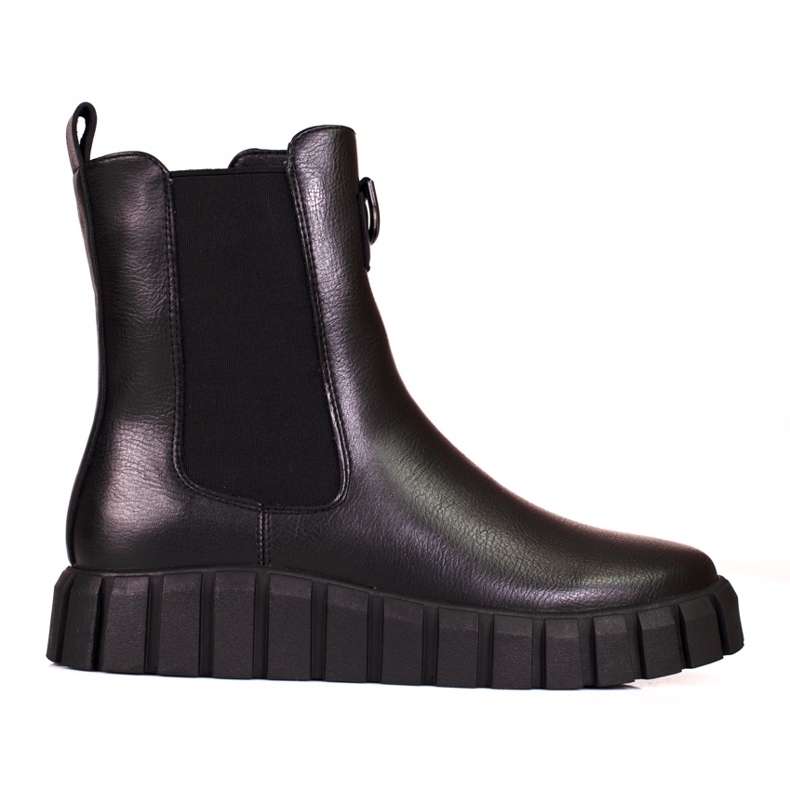 W. Potocki Botas con plataforma de mujer Potocki en negro