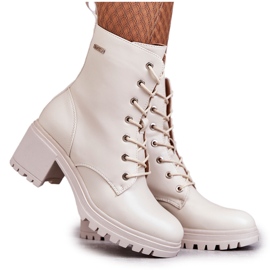 Vinceza Botas Calientes De Mujer Con Tacón Alto Beige Claro Grethe