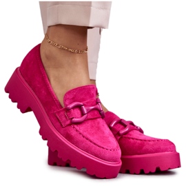 Vinceza Zapatos de gamuza de mujer en la plataforma Gunn rosa