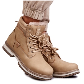 PE1 Botas Cálidas Mujer Trappers Beige Oscuro Liv