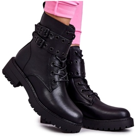 Botas Cálidas Mujer Ecopiel Negro Plata