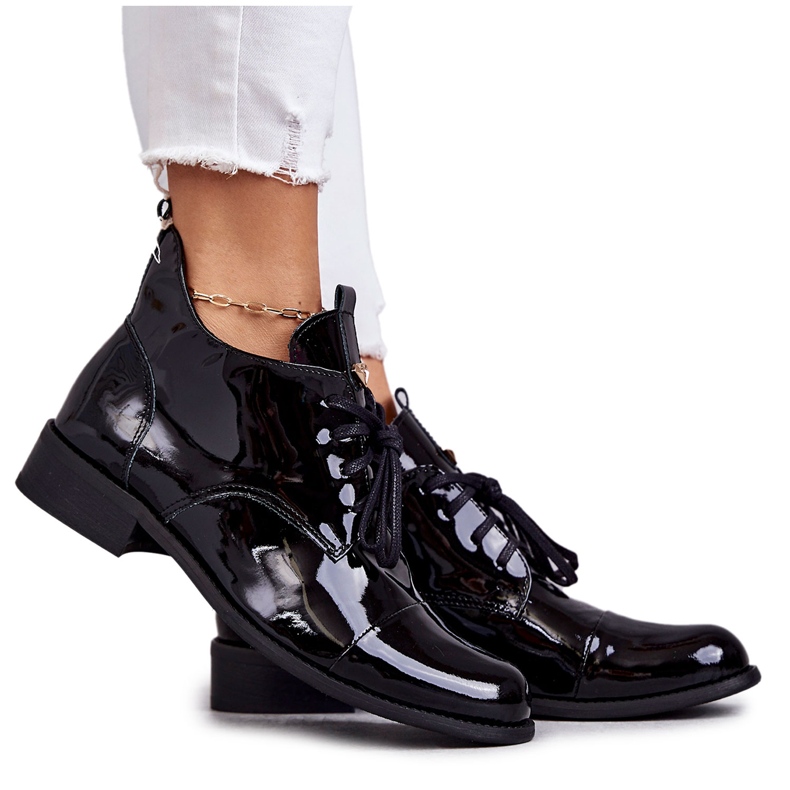 Botines Lacados Botines Cordones Nicole 2781 Negro Botines Lacados Botines Cordones Nicole 2781 Negro