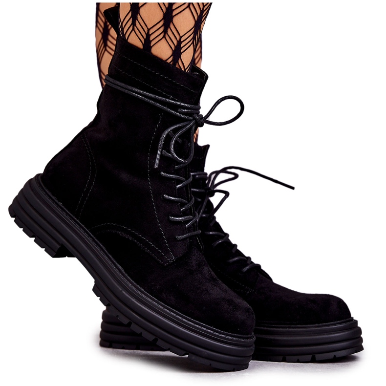 S.Barski Botas Mujer Ante Atadas Negras Afra negro S.Barski Botas Mujer Ante Atadas Negras Afra negro