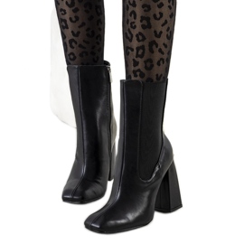 Botas negras de un puesto estable de Viridia. negro