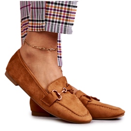 Mocasines de ante con decoración Camel Santi marrón