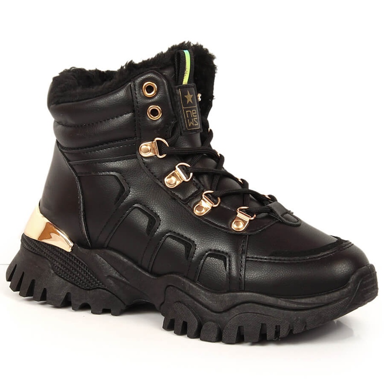 News Botas de nieve mujer plataforma con pelo negro NOVEDADES