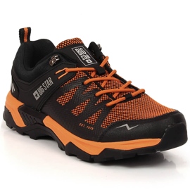 Deportivas de trekking para hombre Big Star negras y naranjas negro