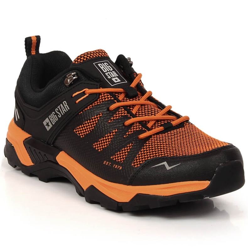 Deportivas de trekking para hombre Big Star negras y naranjas negro