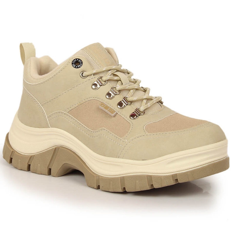 Zapatos de mujer con forro polar beige Big Star KK274363 Zapatos de mujer con forro polar beige Big Star KK274363