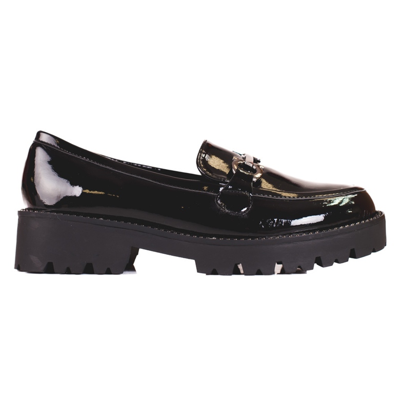 Mocasines de mujer con suela gruesa Shelovet negro