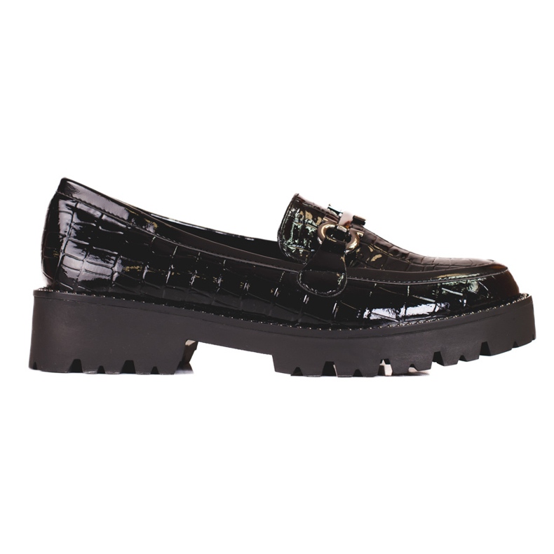 Mocasines de mujer con suela gruesa Shelovet negro