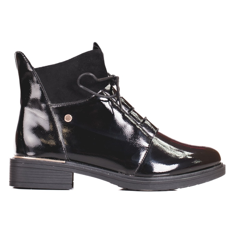 Botas de mujer elegantes con cordones Shelovet negro