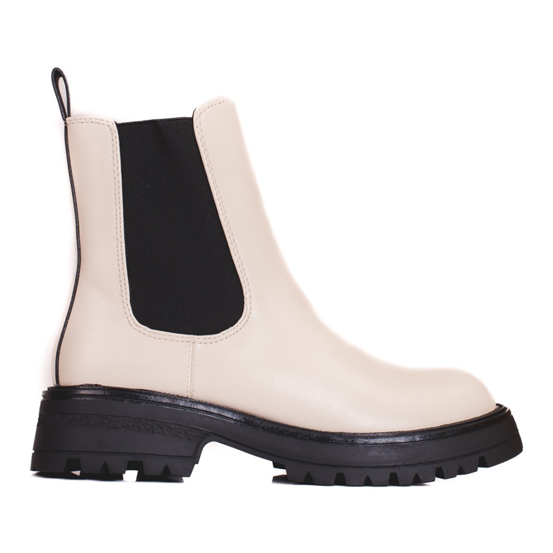 Botas Mujer Shelovet Jodhpur Beige con plataforma