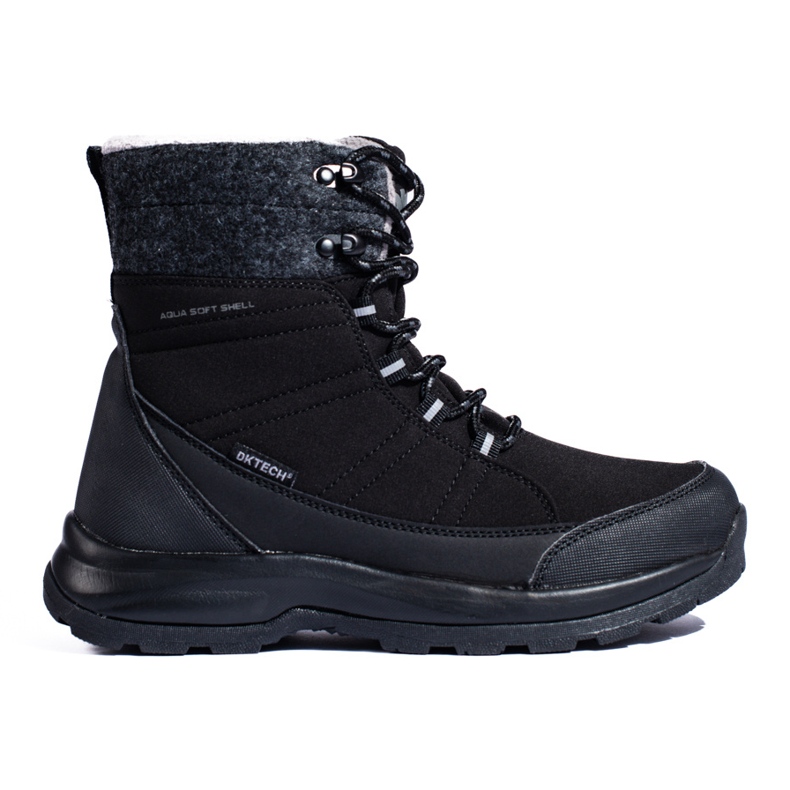 Botas de nieve mujer con cordones DK negro y gris
