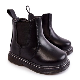 Botas Calientes de Piel para Niños Negro Porky