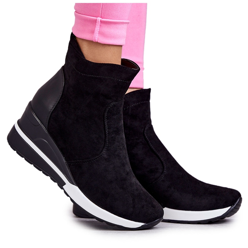 Vinceza Zapatillas negras con cuña Rita negro Vinceza Zapatillas negras con cuña Rita negro