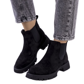 Botines Chelsea negros con suela Newsome gruesa