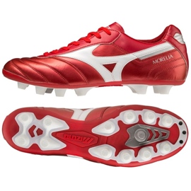 Botas de fútbol Mizuno Morelia Ii Elite Md M P1GA221260 rojo naranjas y rojos