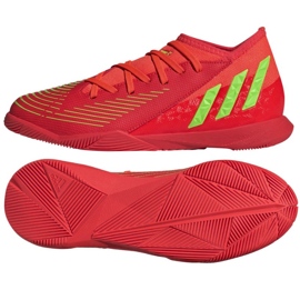 Botas de fútbol adidas Predator Edge.3 In Jr GV8510 rojo naranjas y tintos