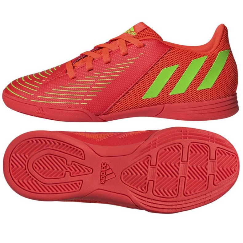 Botas de fútbol adidas Predator Edge.4 In Jr GZ6014 rojo naranjas y tintos Botas de fútbol adidas Predator Edge.4 In Jr GZ6014 rojo naranjas y tintos