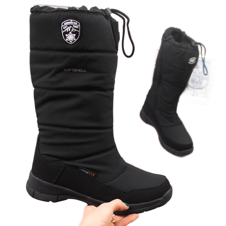Botas de nieve impermeables American Club negras negro Botas de nieve impermeables American Club negras negro
