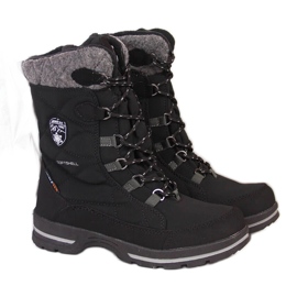 Botas de nieve impermeables para niños American Club negras negro
