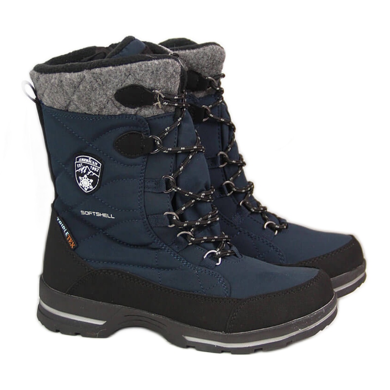 Botas de nieve impermeables para niños American Club azul marino