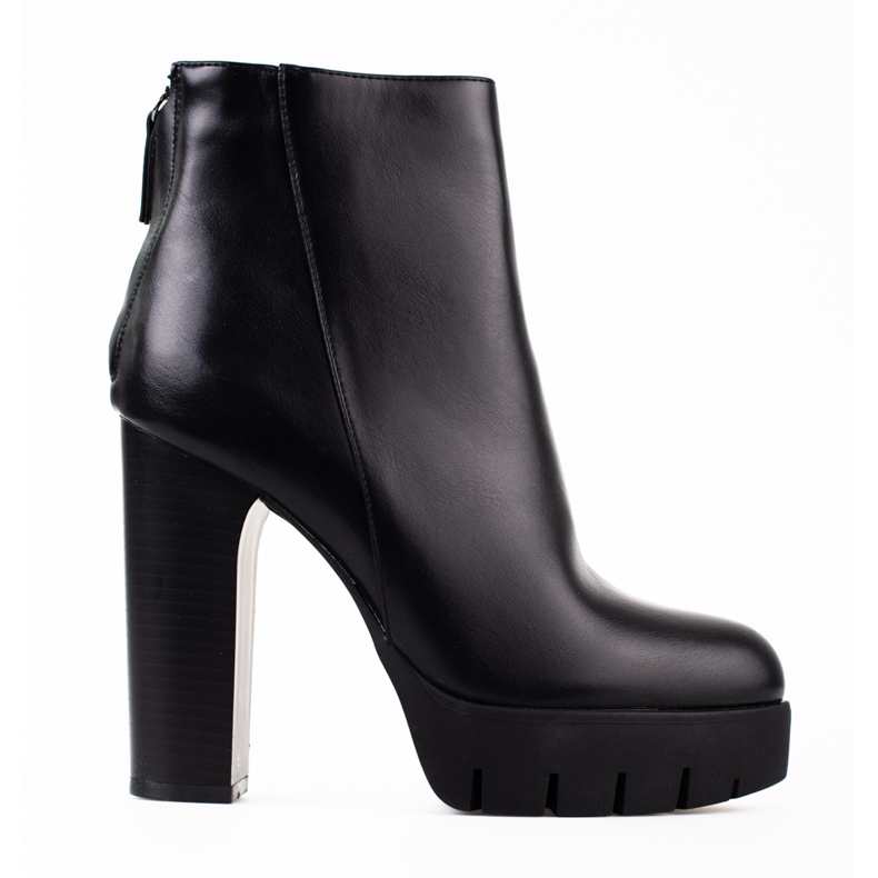 Botas de mujer de tacón Shelovet en negro Botas de mujer de tacón Shelovet en negro
